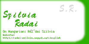 szilvia radai business card